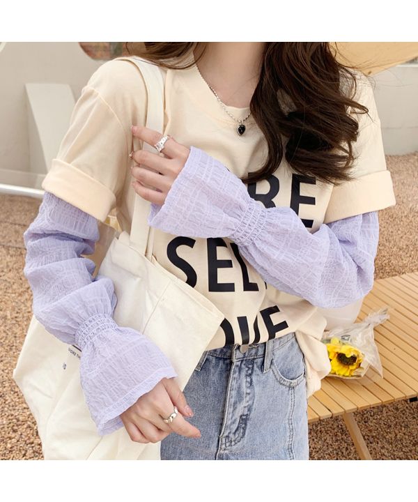 Ad Thie Sheer Check Volume Arm Cover