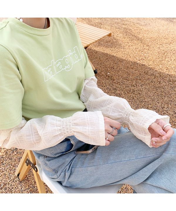 Ad Thie Sheer Check Volume Arm Cover
