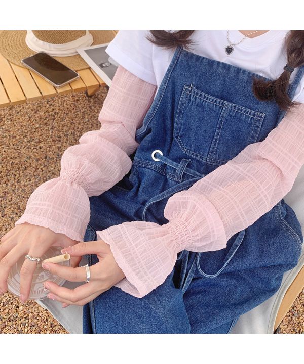 Ad Thie Sheer Check Volume Arm Cover