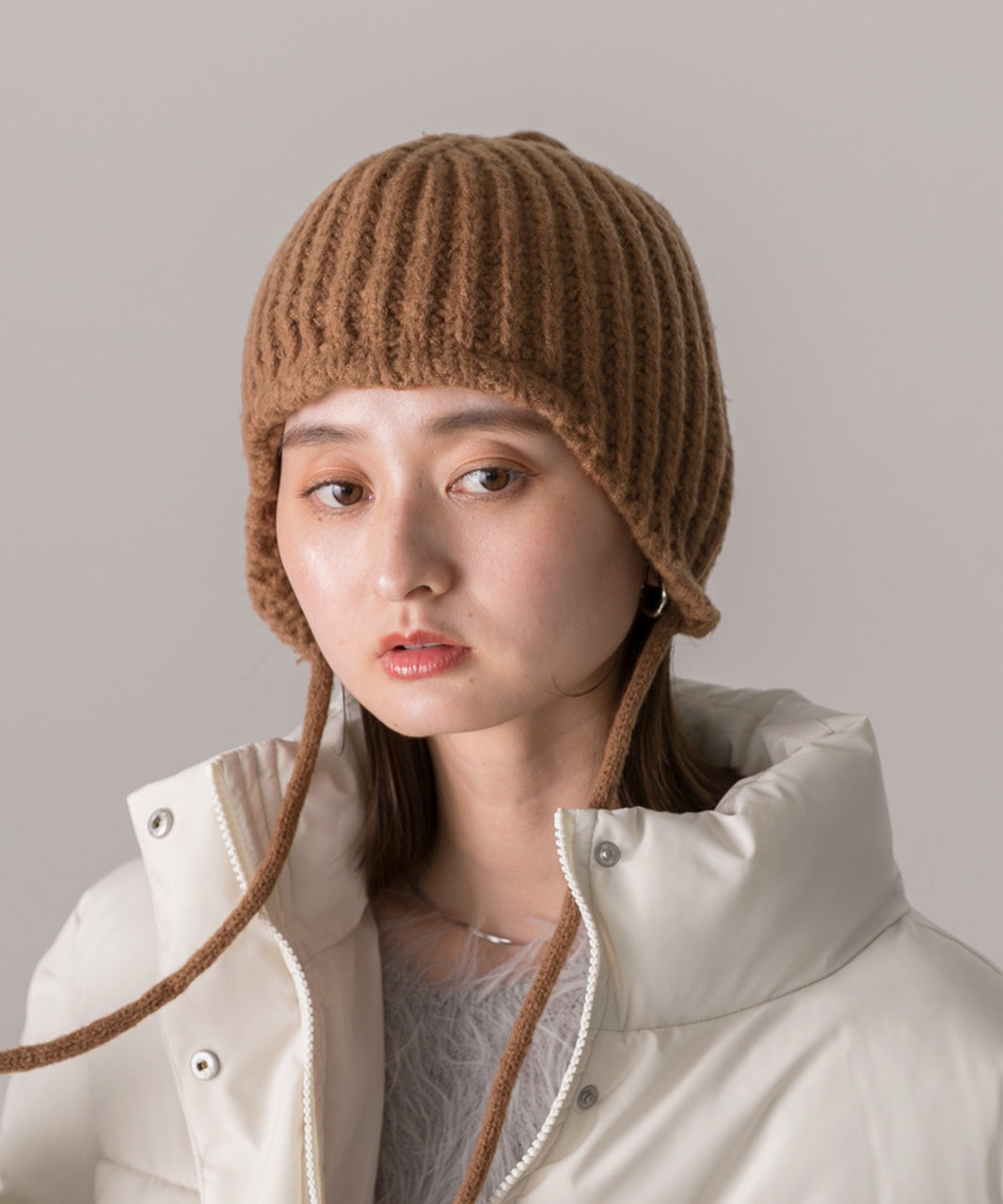 アドティエ ad thie 【2024AW新作】飛行肋紋針織毛帽