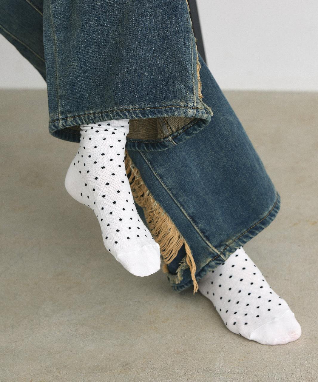 Adthie ad thie 【2024AW New Collection】 Bicolor Dot Socks