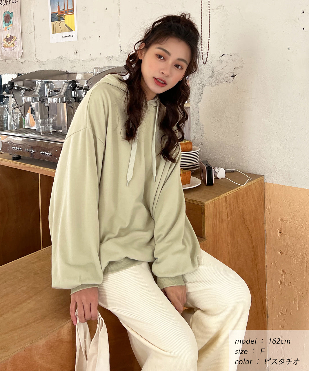 アドティエ ad thie 裏毛ビッグパーカー （くすみパープル） くすみパープル