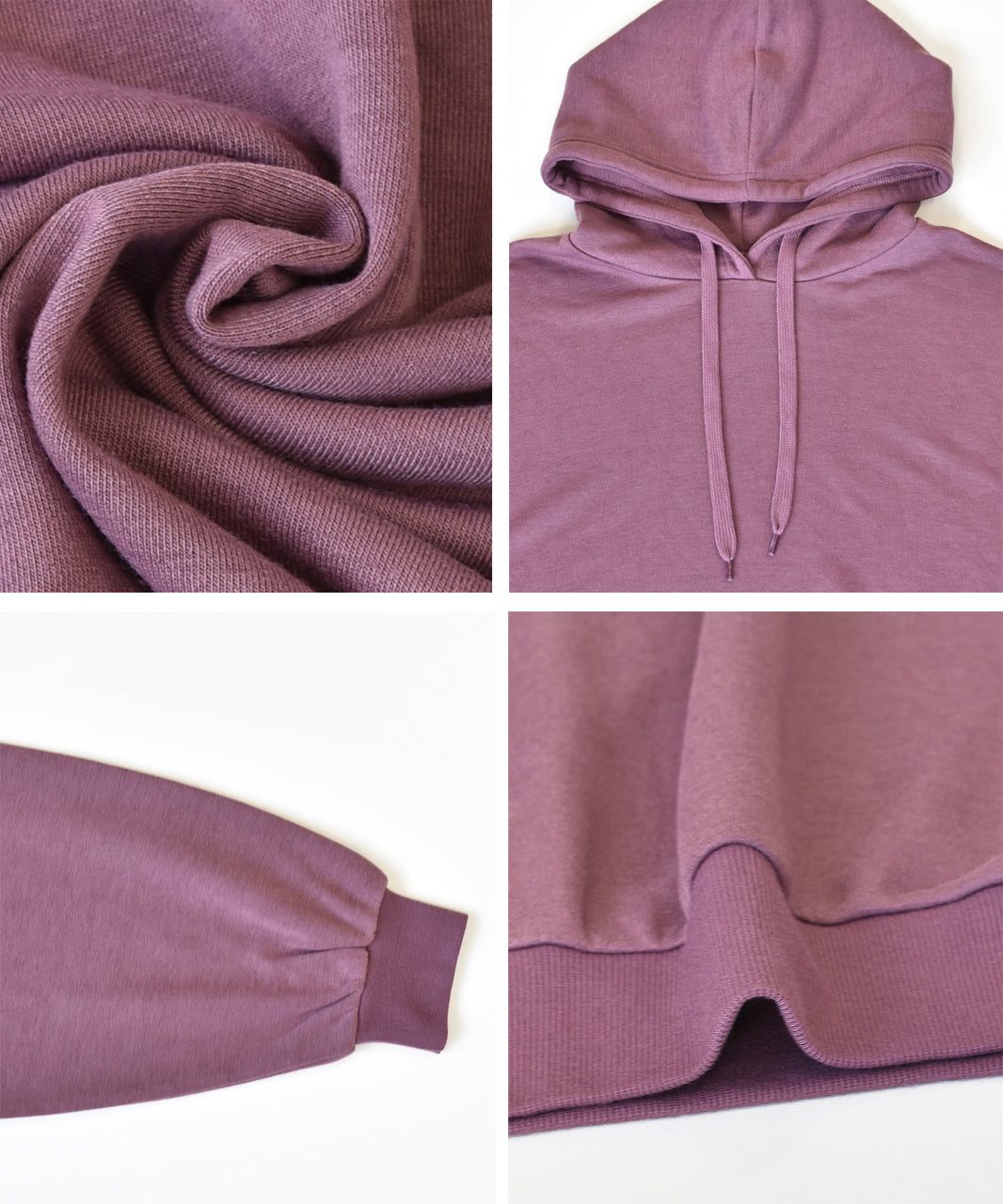 アドティエ ad thie 裏毛ビッグパーカー （くすみパープル） くすみパープル