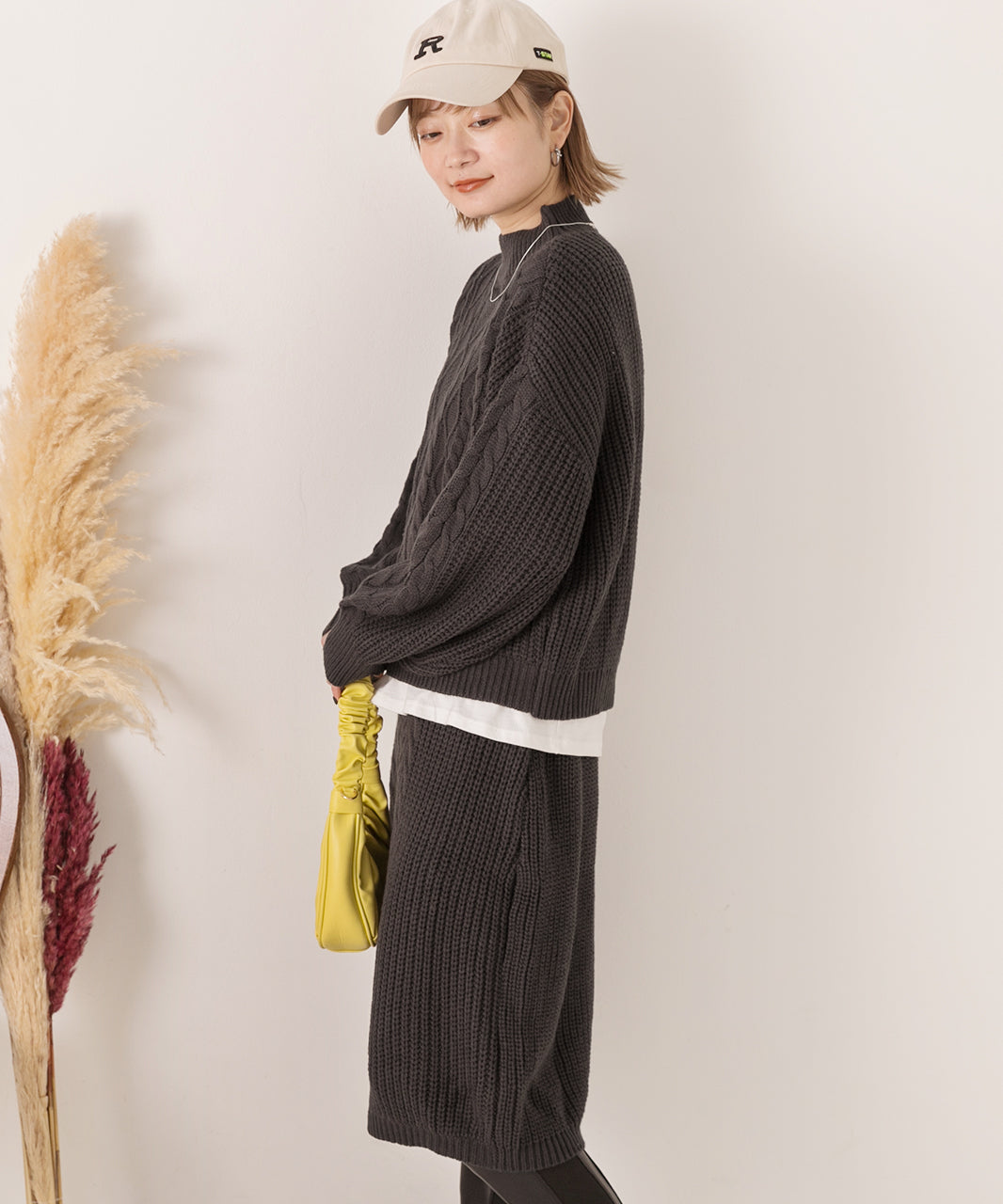 アドティエ ad thie ケーブルニットセットアップ