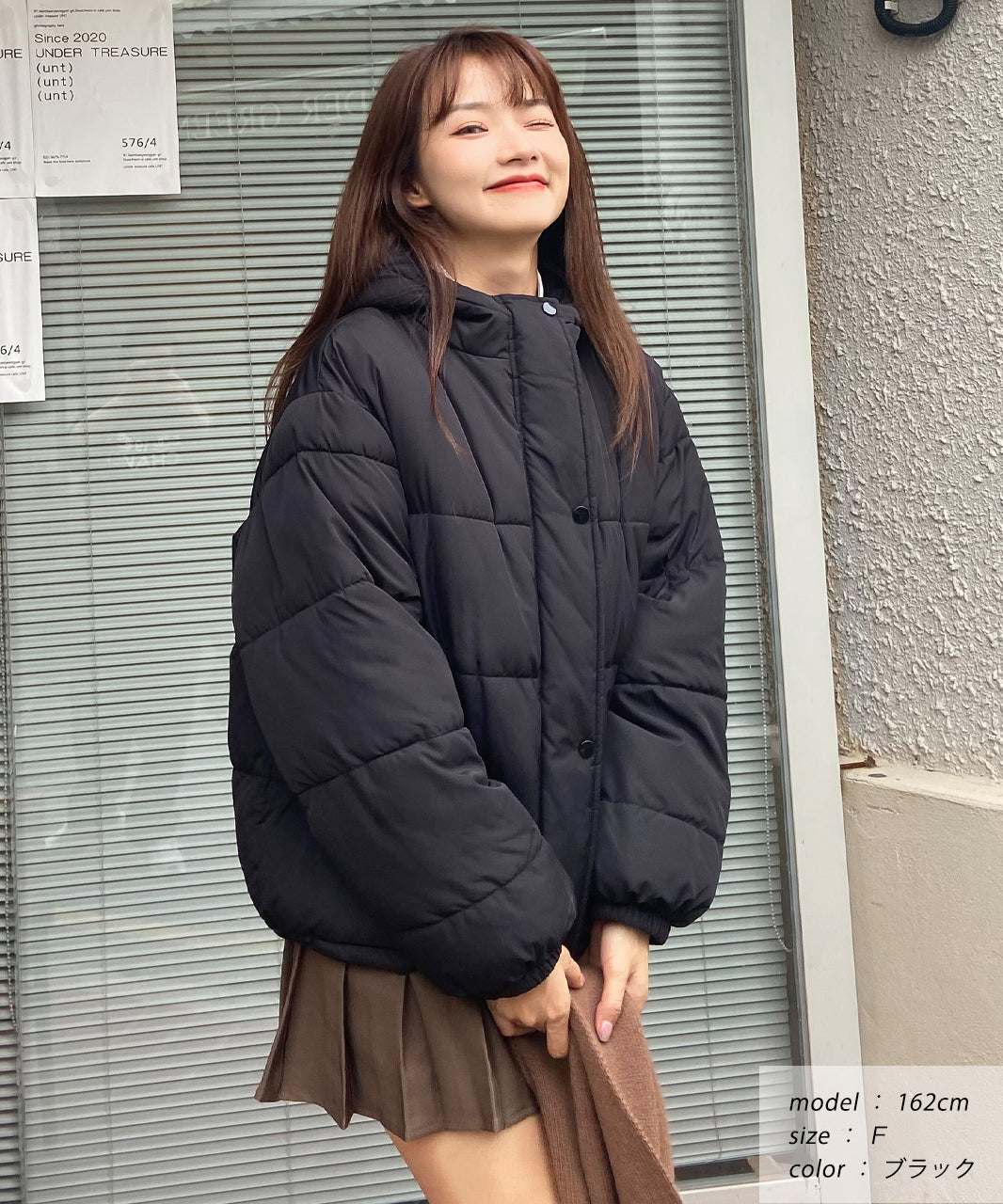 アドティエ ad thie フード付きエコダウンブルゾン