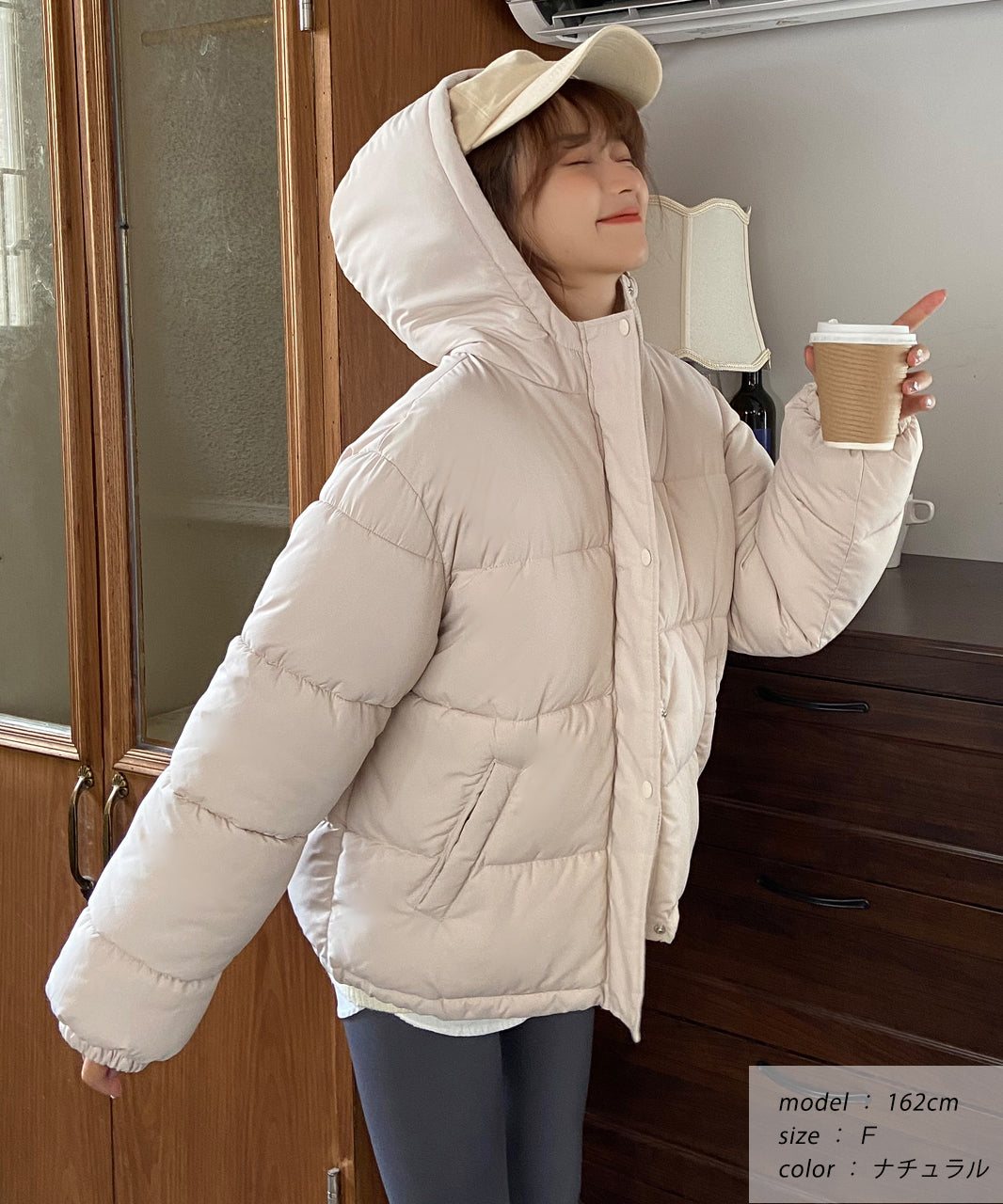 アドティエ ad thie フード付きエコダウンブルゾン