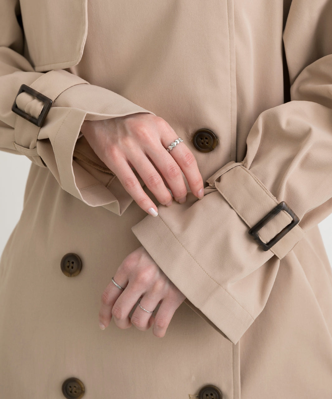 Ad Thie Candy Sleeve Sten Collar Trench Coat Autumn Clothes Autumn Winter Clothes Winter