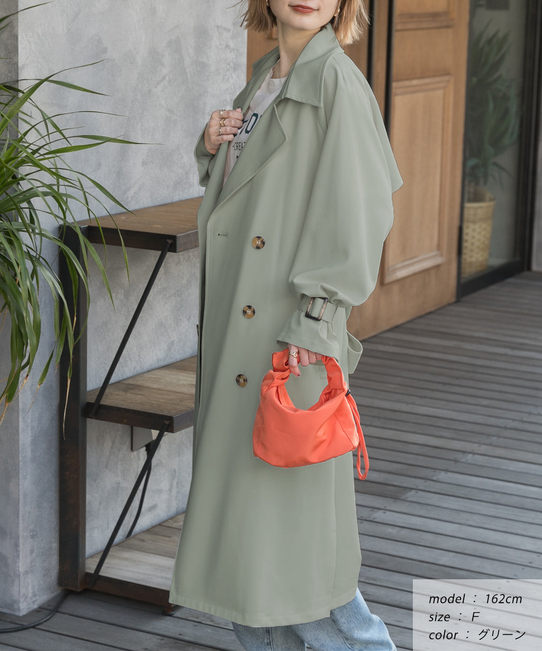 Ad Thie Candy Sleeve Long Trench Coat Autumn Clothes Autumn Winter Clothes Winter