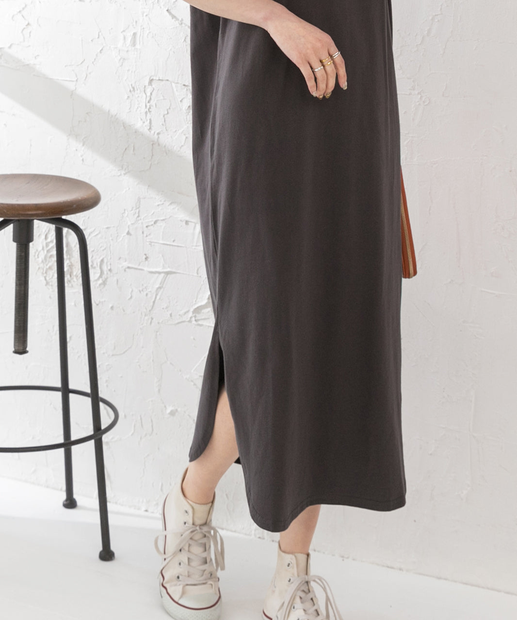 Adthie T-shirt dress short sleeve logo sweatshirt logo print with slit summer