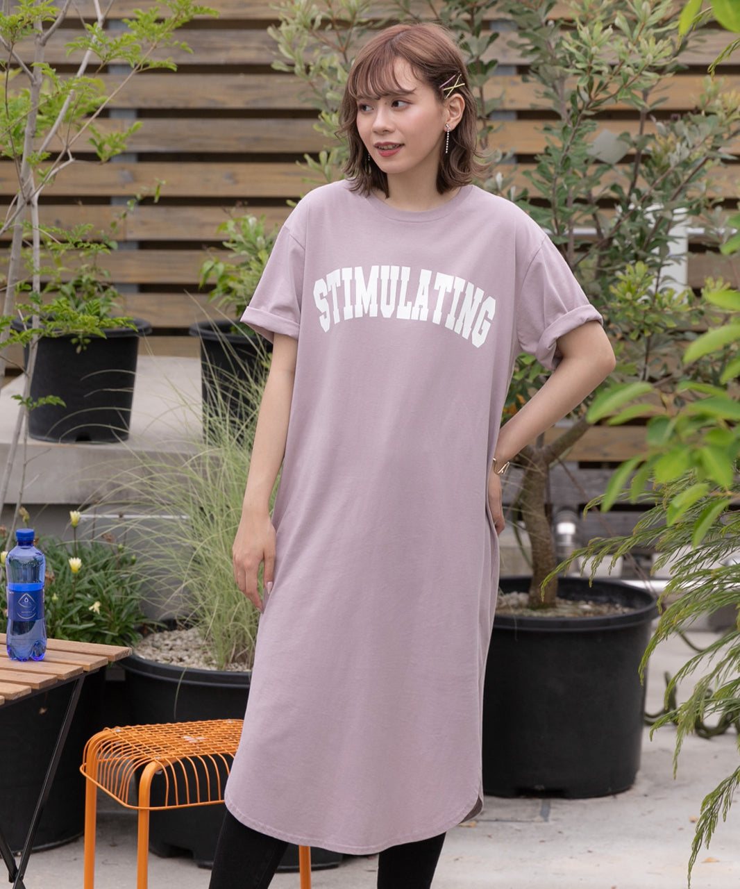Adthie T-shirt dress short sleeve logo sweatshirt logo print with slit summer