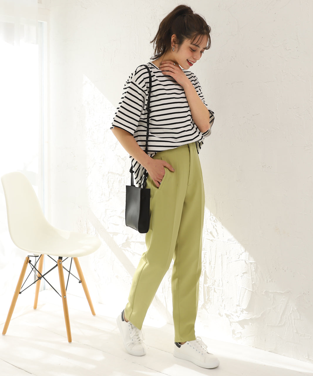 Adthie Tapered Pants Darts Center Press Color Darts Three-Dimensional Spring Clothes Spring