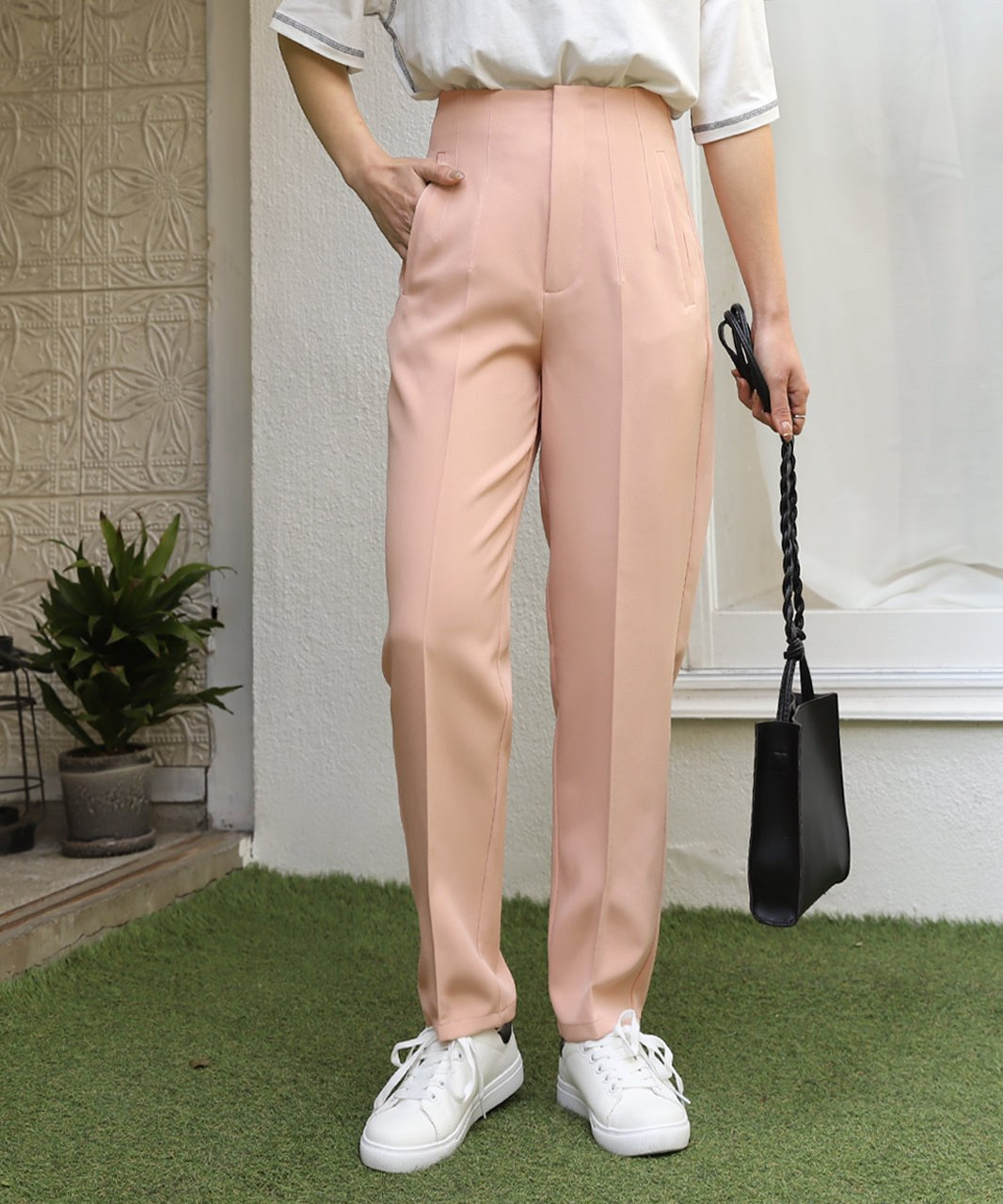 Adthie Tapered Pants Darts Center Press Color Darts Three-Dimensional Spring Clothes Spring