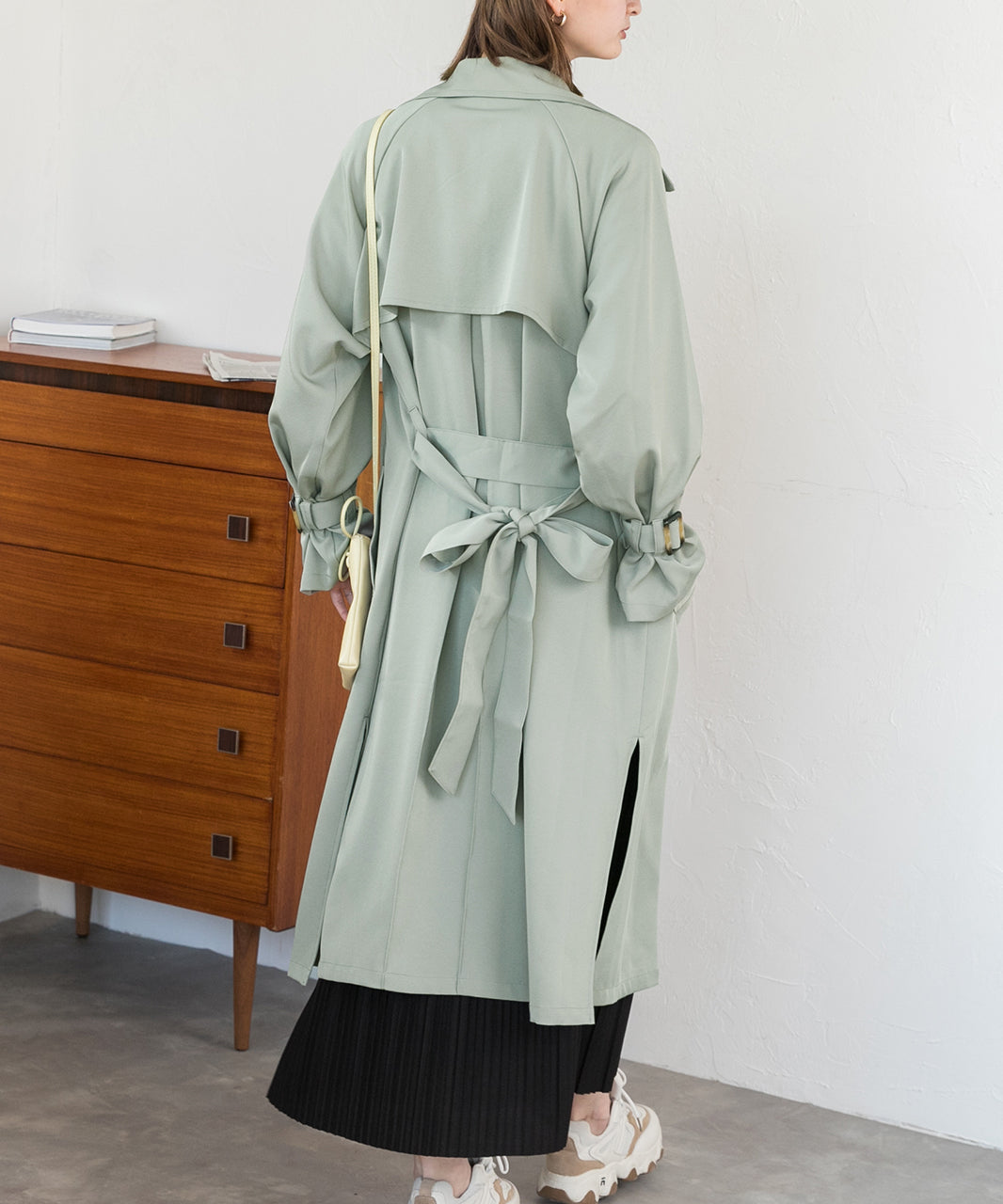 Adthie Candy Sleeve Long Trench Coat Autumn Wear Autumn Winter Wear Winter