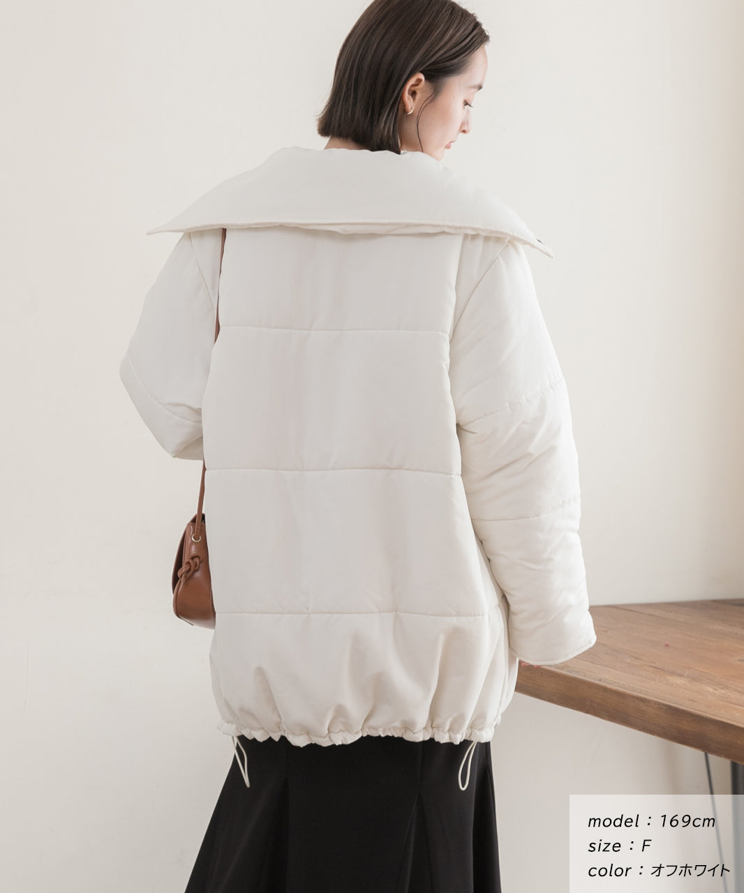 アドティエ ad thie スタンドカラー エコダウンコート 軽量 防寒 アウター ドロスト 秋服 秋 冬服 冬 （オフホワイト） オフホワイト
