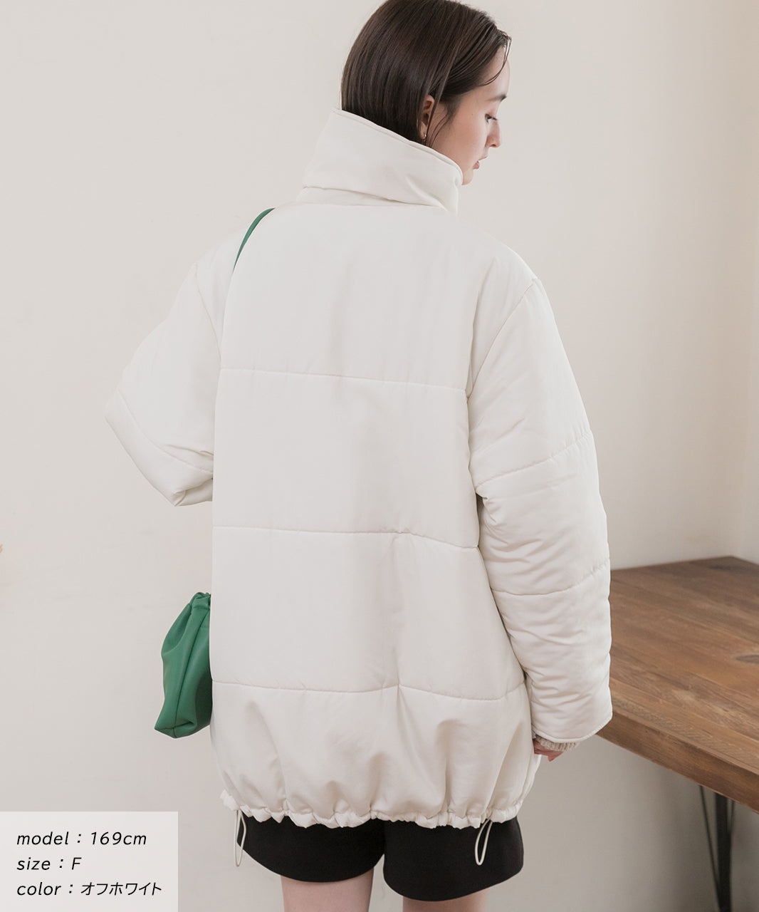 アドティエ ad thie スタンドカラー エコダウンコート 軽量 防寒 アウター ドロスト 秋服 秋 冬服 冬 （オフホワイト） オフホワイト