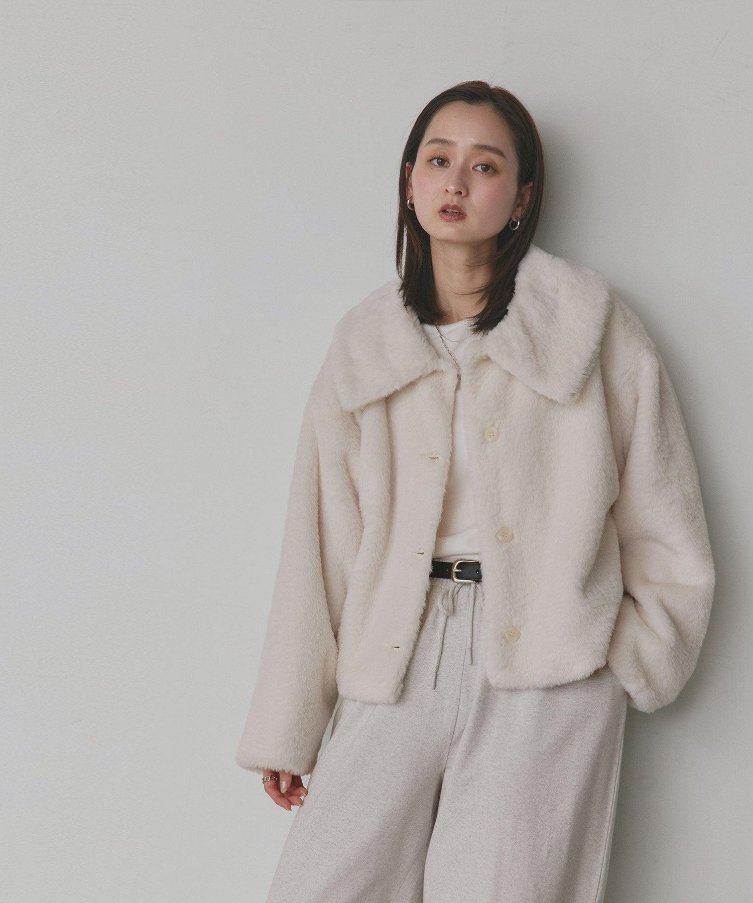 アドティエ ad thie ふわふわソフトタッチ 衿付きエコファージャケット 秋服 秋 冬服 冬 （ピンク） ピンク
