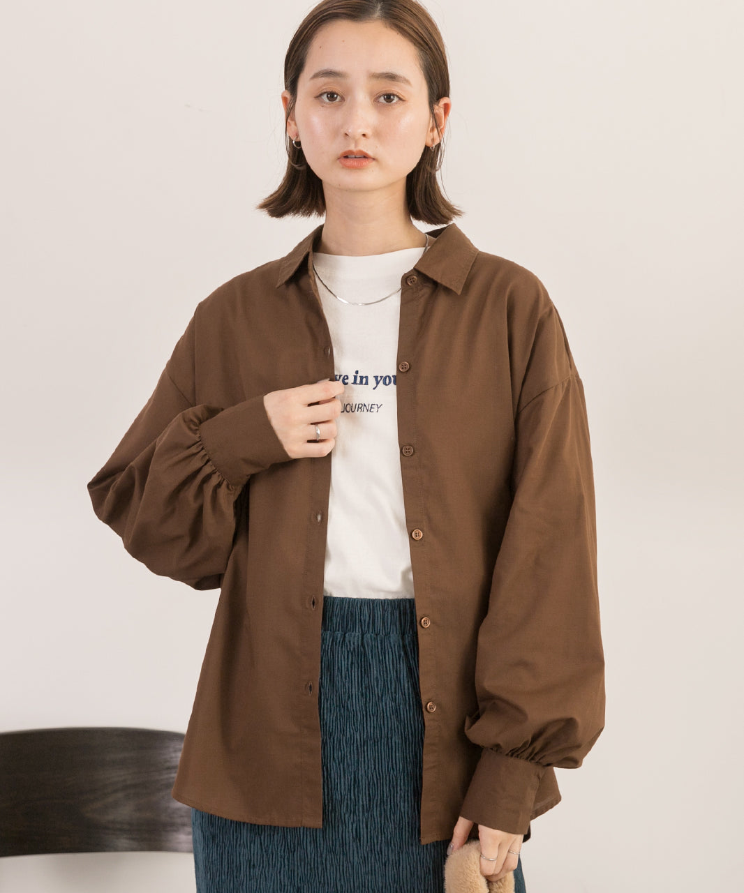 Ad Thie 【2023AW New Collection】 Volume Sleeve Oversized Shirt