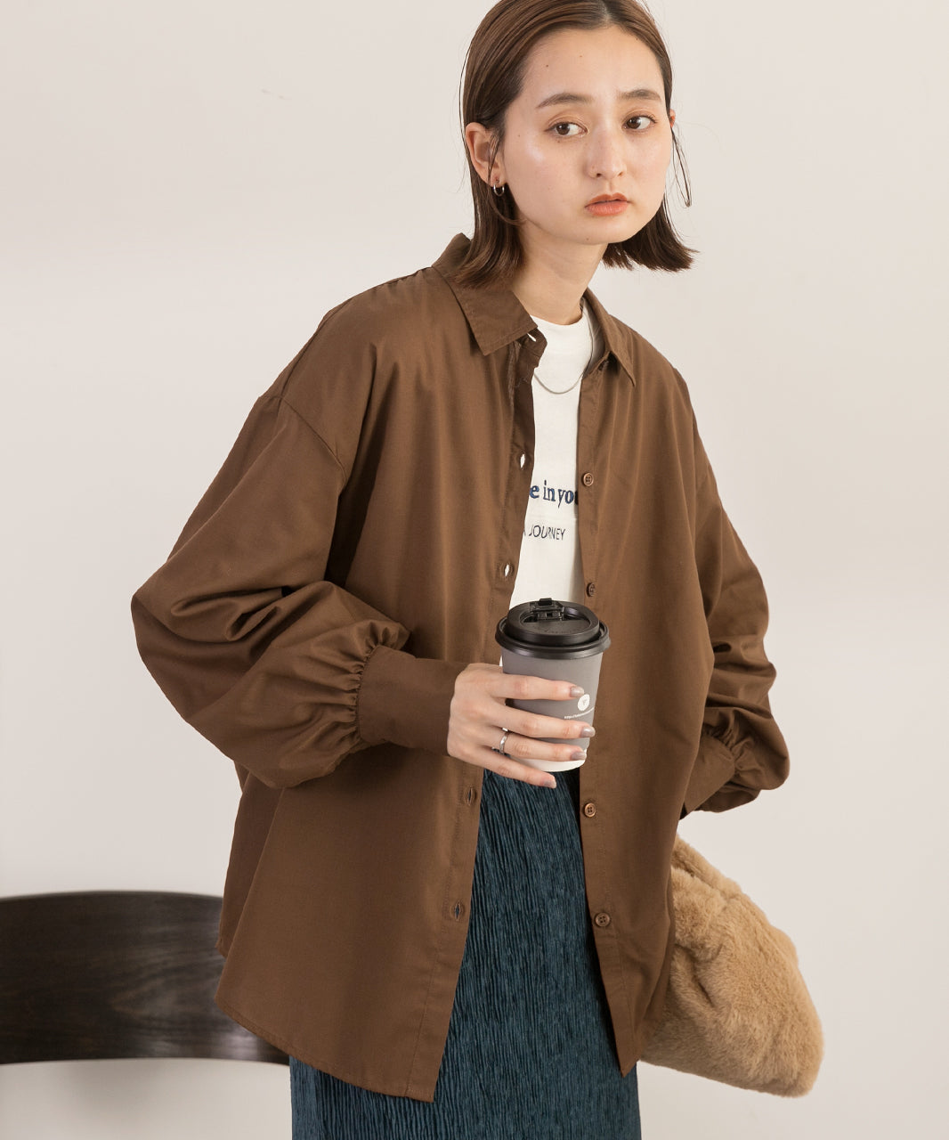 Ad Thie 【2023AW New Collection】 Volume Sleeve Oversized Shirt
