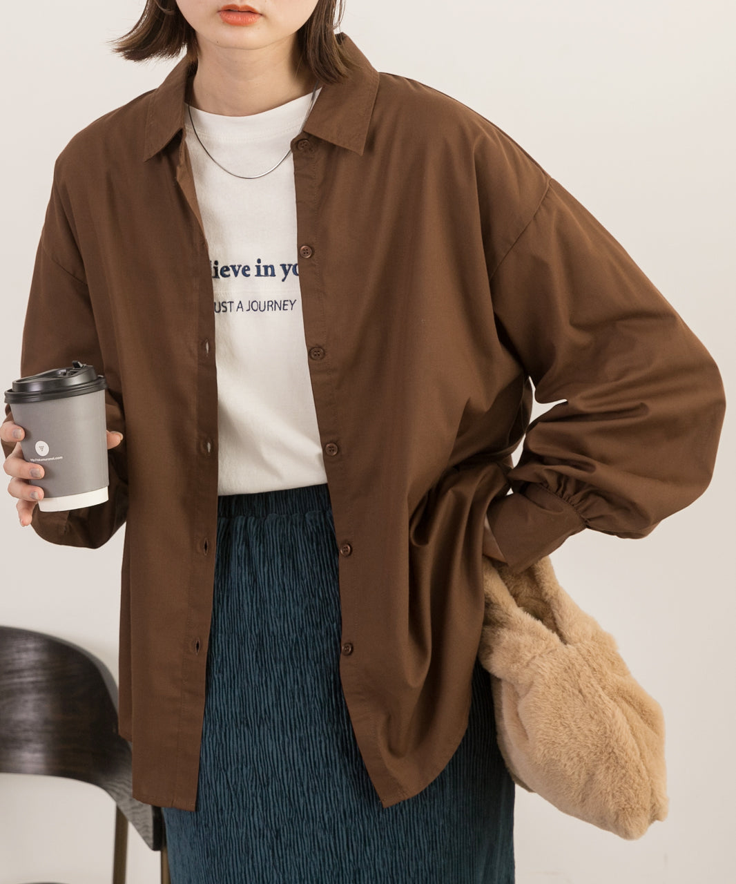 Ad Thie 【2023AW New Collection】 Volume Sleeve Oversized Shirt