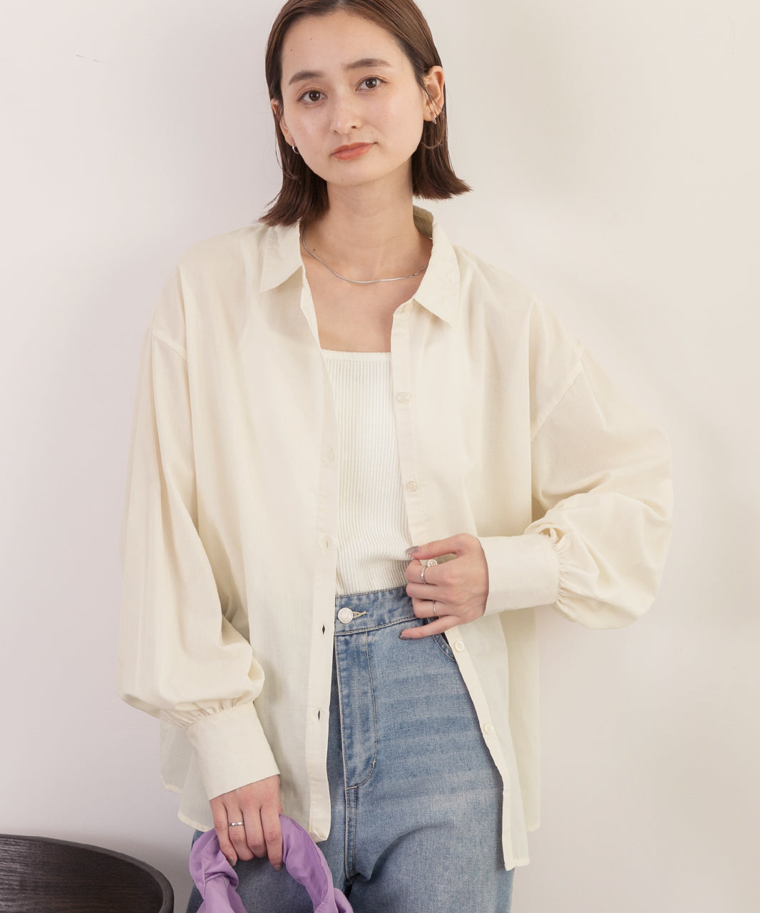 Ad Thie 【2023AW New Collection】 Volume Sleeve Oversized Shirt