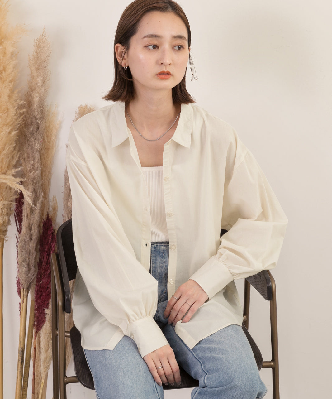 Ad Thie 【2023AW New Collection】 Volume Sleeve Oversized Shirt