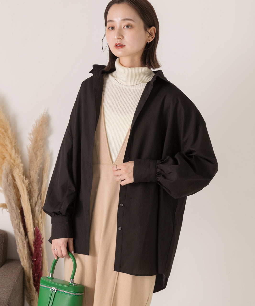 Ad Thie 【2023AW New Collection】 Volume Sleeve Oversized Shirt