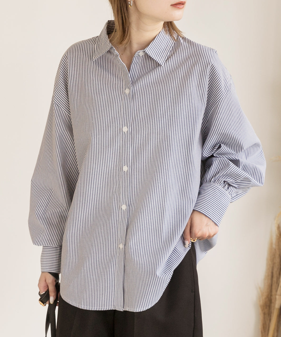 Ad Thie 【2023AW New Collection】 Volume Sleeve Oversized Shirt