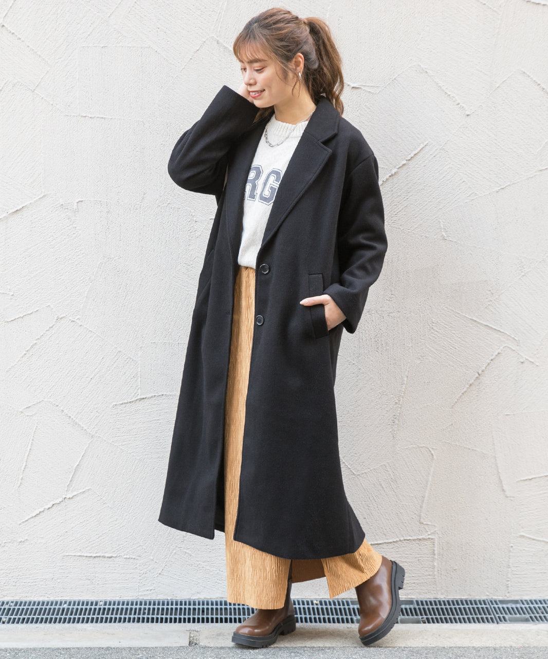 アドティエ ad thie 羊毛觸感 切斯特長外套 秋服 秋 冬服 冬