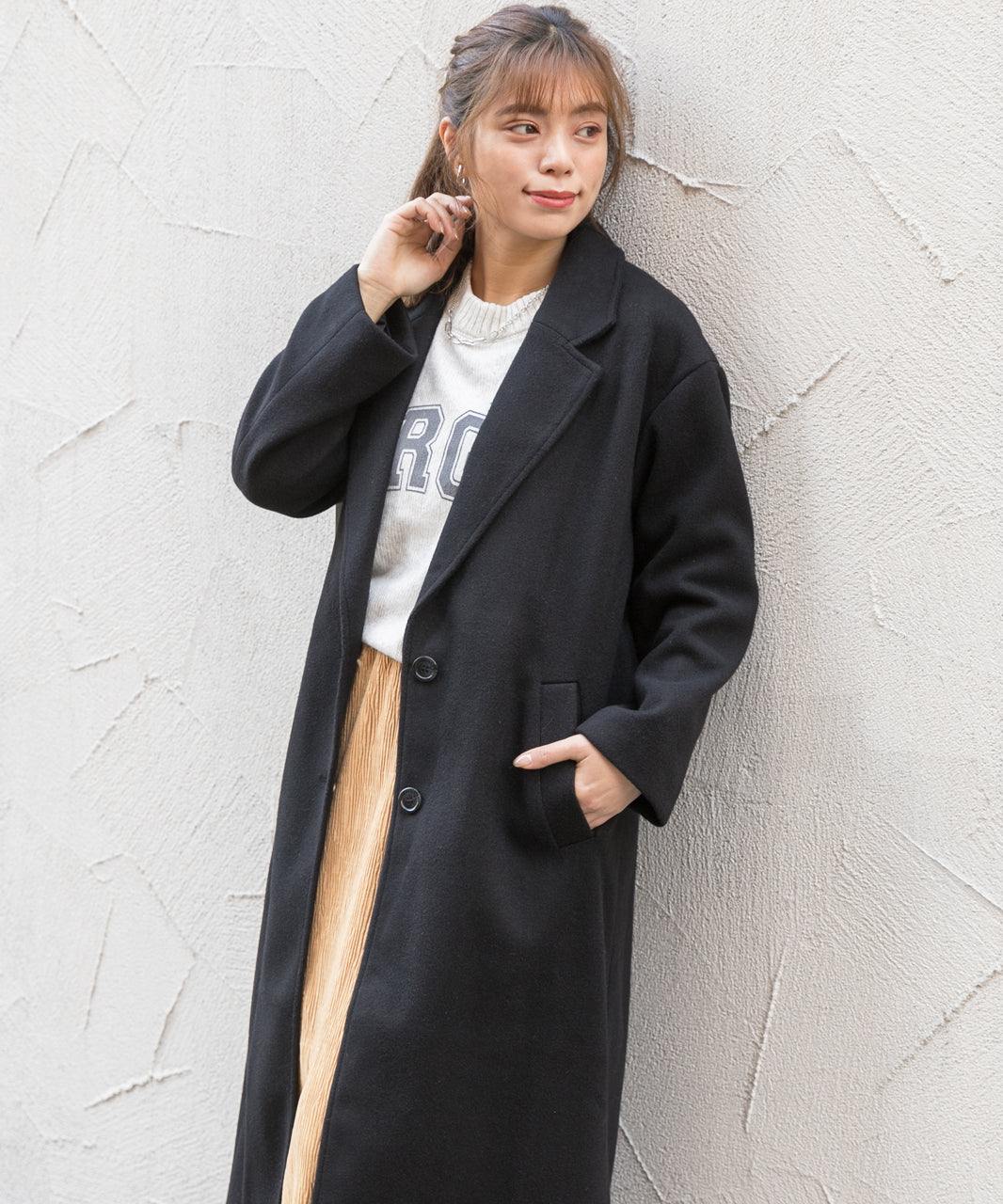 アドティエ ad thie 羊毛觸感 切斯特長外套 秋服 秋 冬服 冬