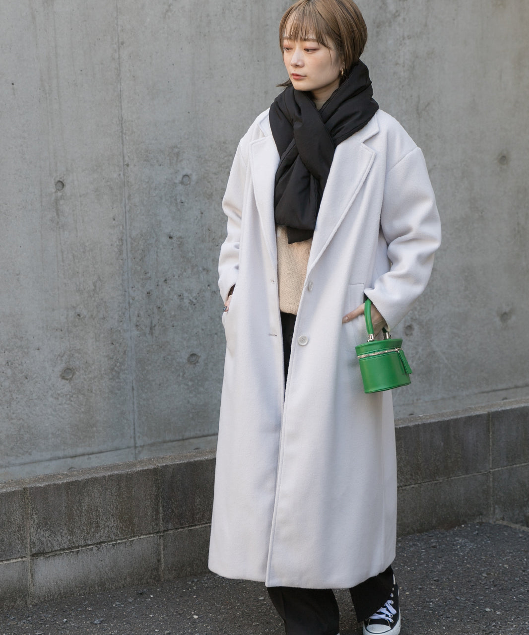 アドティエ ad thie 羊毛觸感 切斯特長外套 秋服 秋 冬服 冬