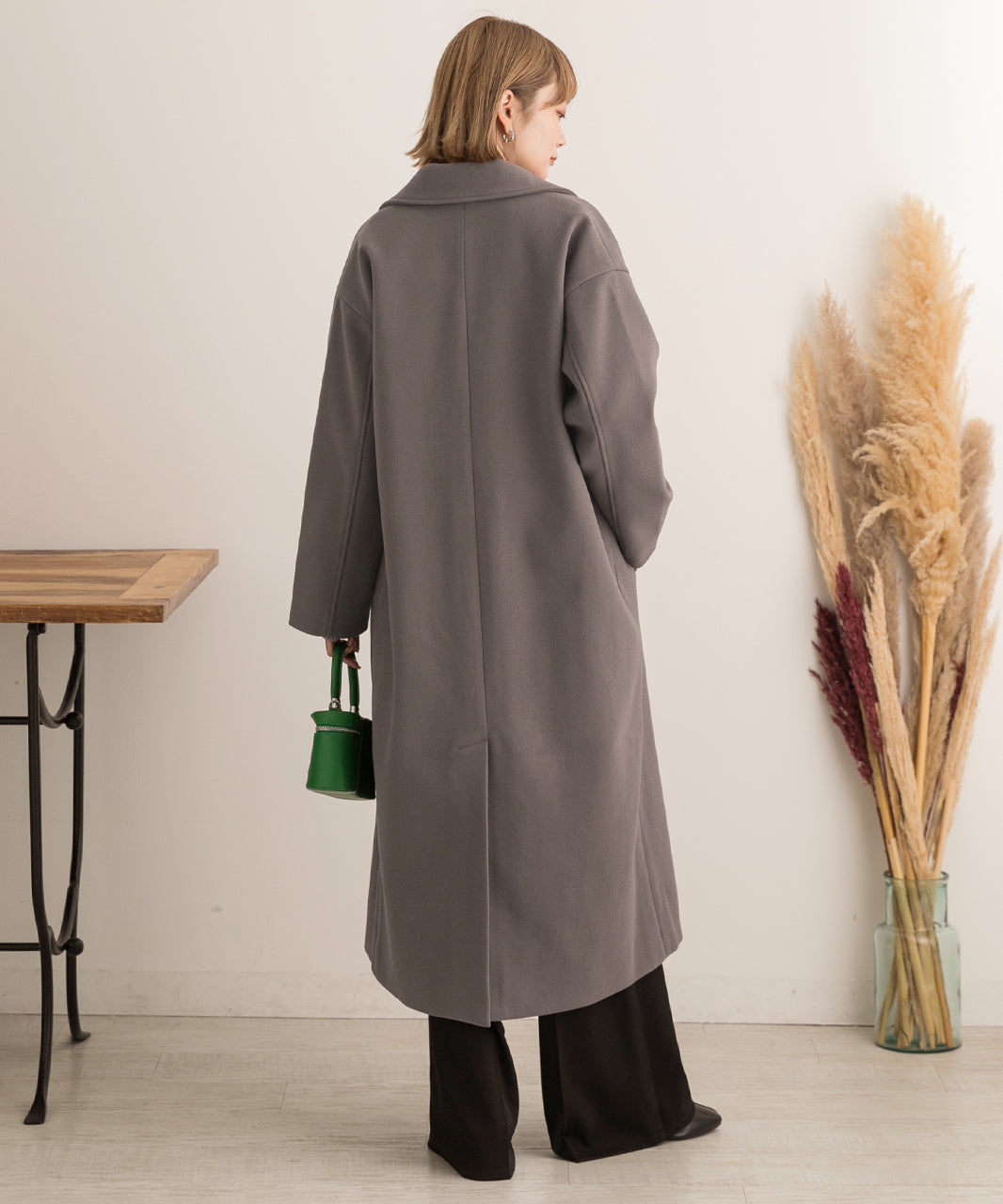 アドティエ ad thie 羊毛觸感 切斯特長外套 秋服 秋 冬服 冬