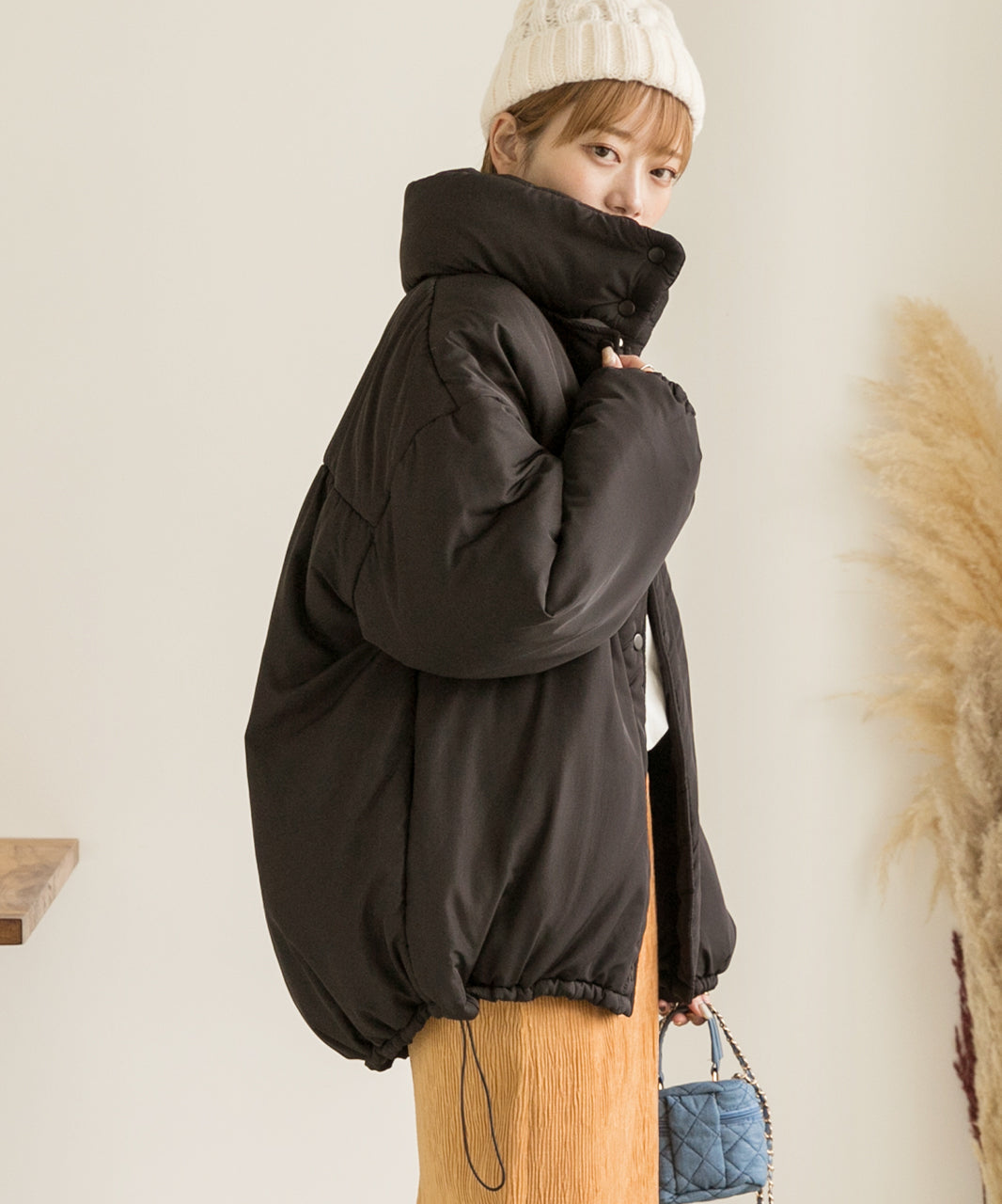 Adthie ad thie 【2023AW New Collection】 Detachable Neck Mid-Weight Blouson