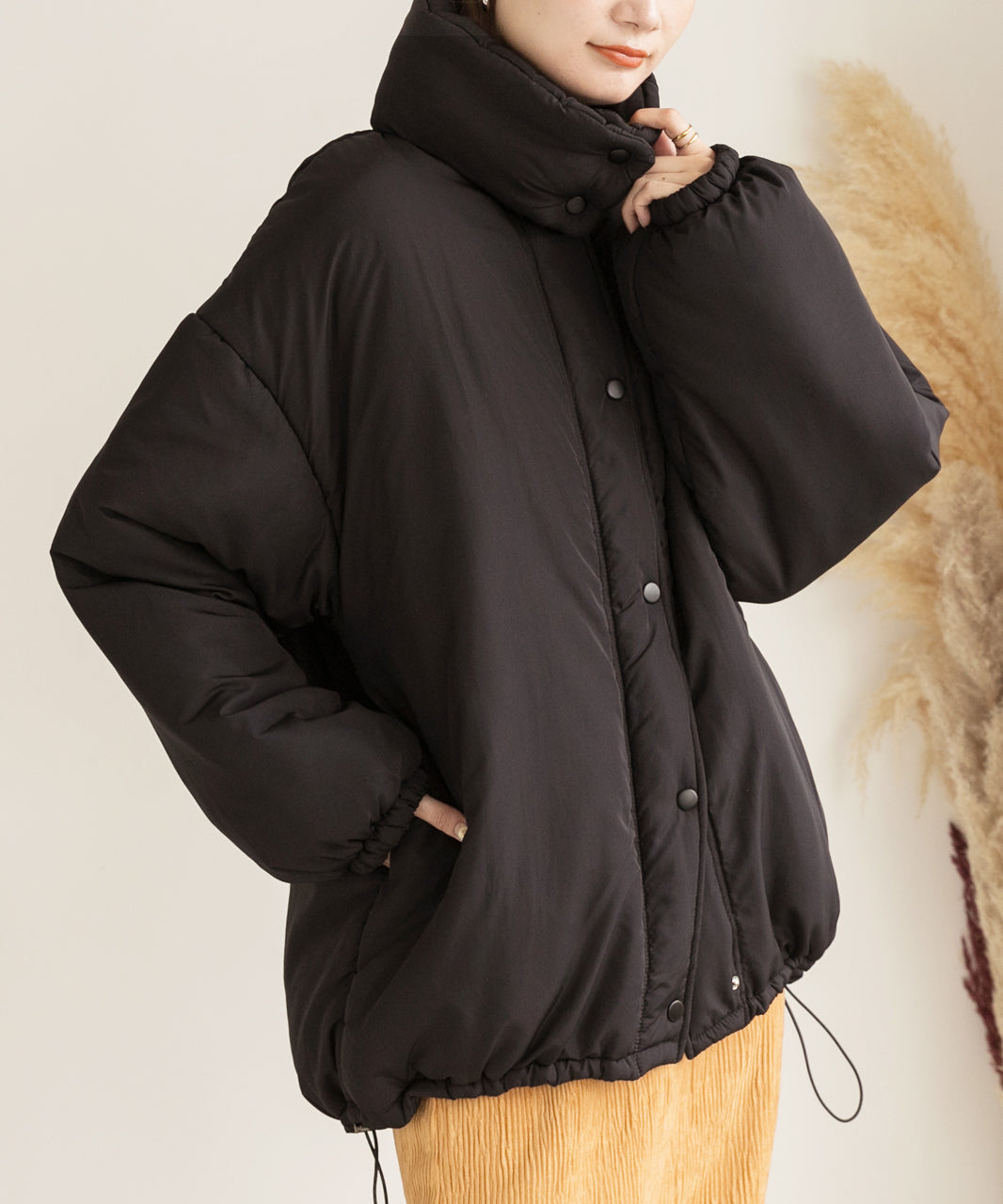 Adthie ad thie 【2023AW New Collection】 Detachable Neck Mid-Weight Blouson