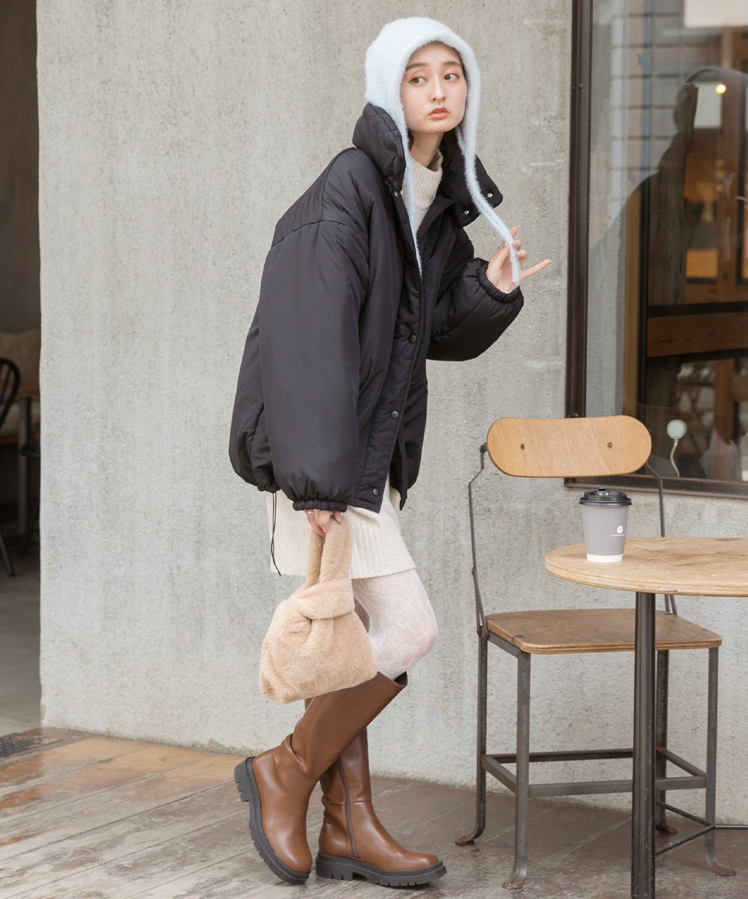 Adthie ad thie 【2023AW New Collection】 Detachable Neck Mid-Weight Blouson