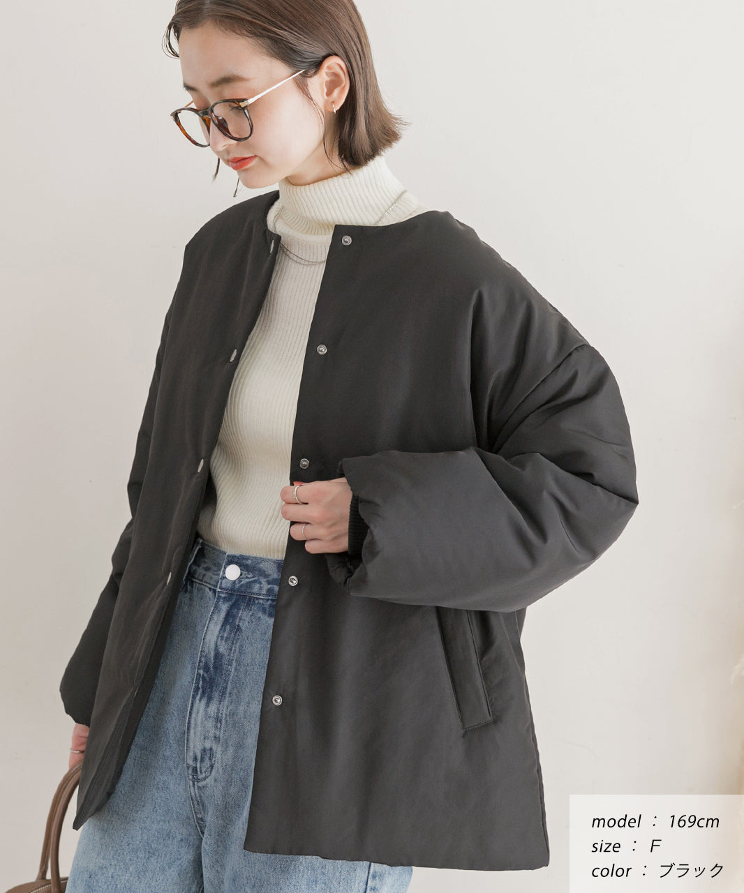 Ad Thie Co-Location Muffler Attached No-Collar Padded Jacket Lightweight Cold-Resistant Eco Down Outerwear Autumn Clothes Fall Winter Clothes Winter