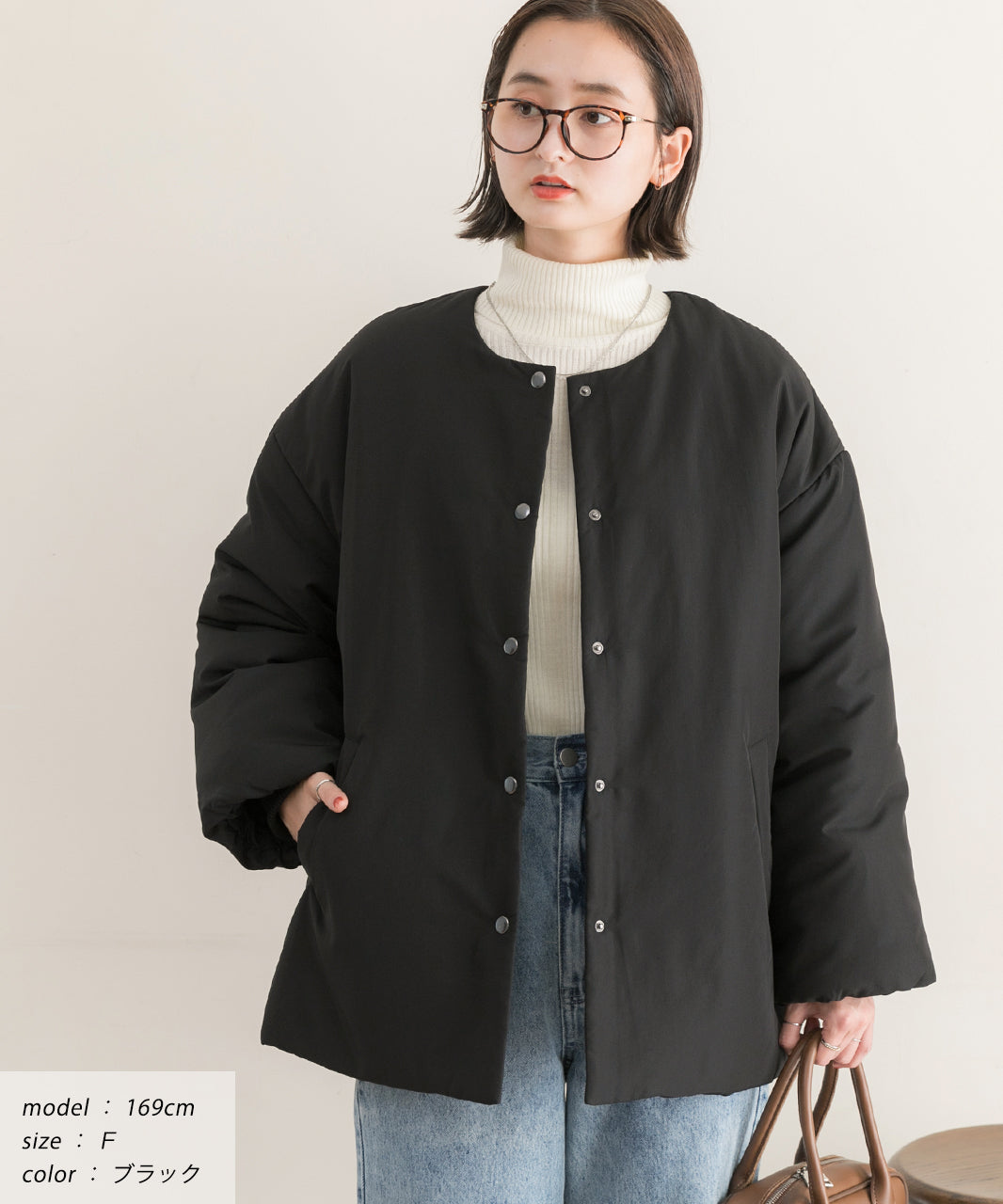 Ad Thie Co-Location Muffler Attached No-Collar Padded Jacket Lightweight Cold-Resistant Eco Down Outerwear Autumn Clothes Fall Winter Clothes Winter