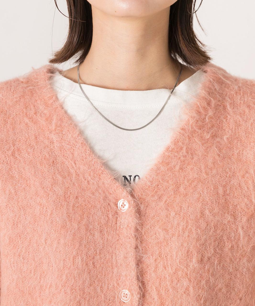 アドティエ ad thie オーバーシルエット ふんわりシャギーニットカーデ