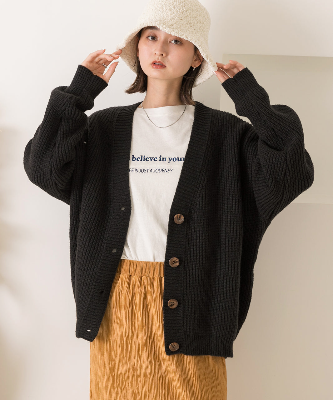 アドティエ ad thie ゆったり・カラフル ニットカーディガン