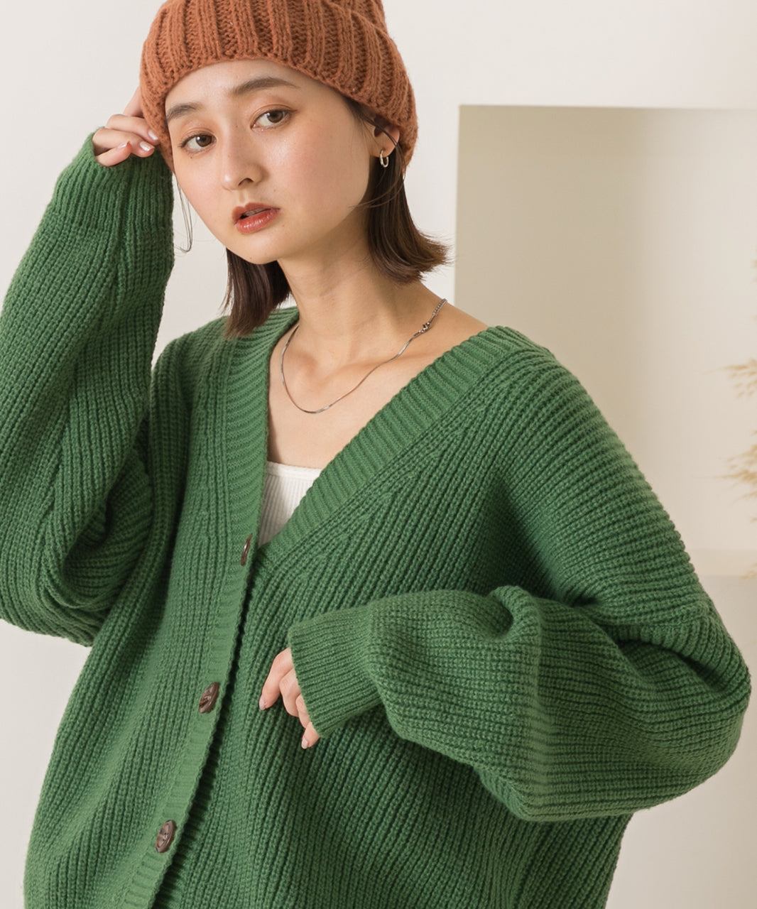 アドティエ ad thie ゆったり・カラフル ニットカーディガン