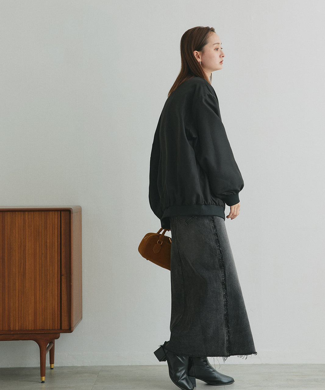 アドティエ ad thie ライトウェイト オーバーシルエットブルゾン （カーキ） カーキ