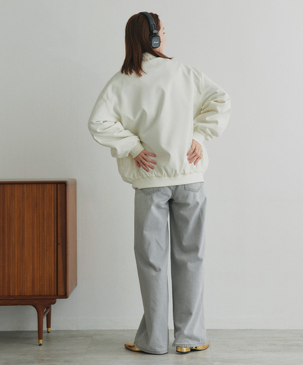 アドティエ ad thie ライトウェイト オーバーシルエットブルゾン （カーキ） カーキ