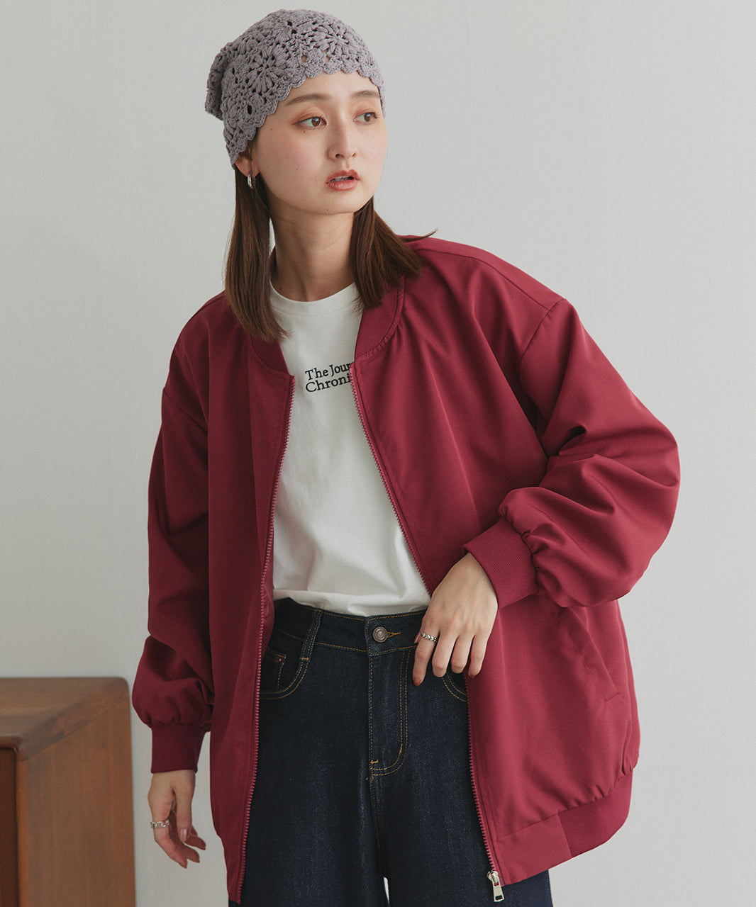 アドティエ ad thie ライトウェイト オーバーシルエットブルゾン （カーキ） カーキ