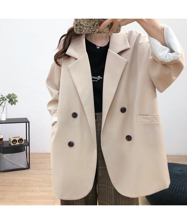 Ad Thie Big Jacket Lining Stripe Pocket Button Spring
