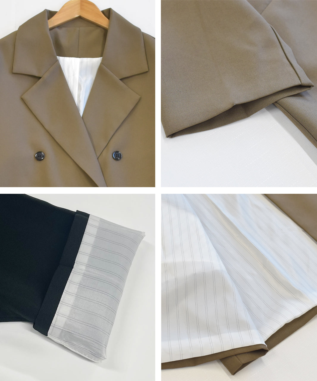 Ad Thie Big Jacket Lining Stripe Pocket Button Spring