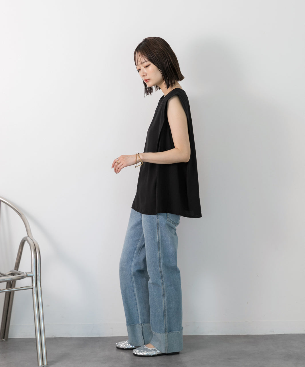 Adthie ad thie 【2024SS New Collection】 French Sleeve Blouse