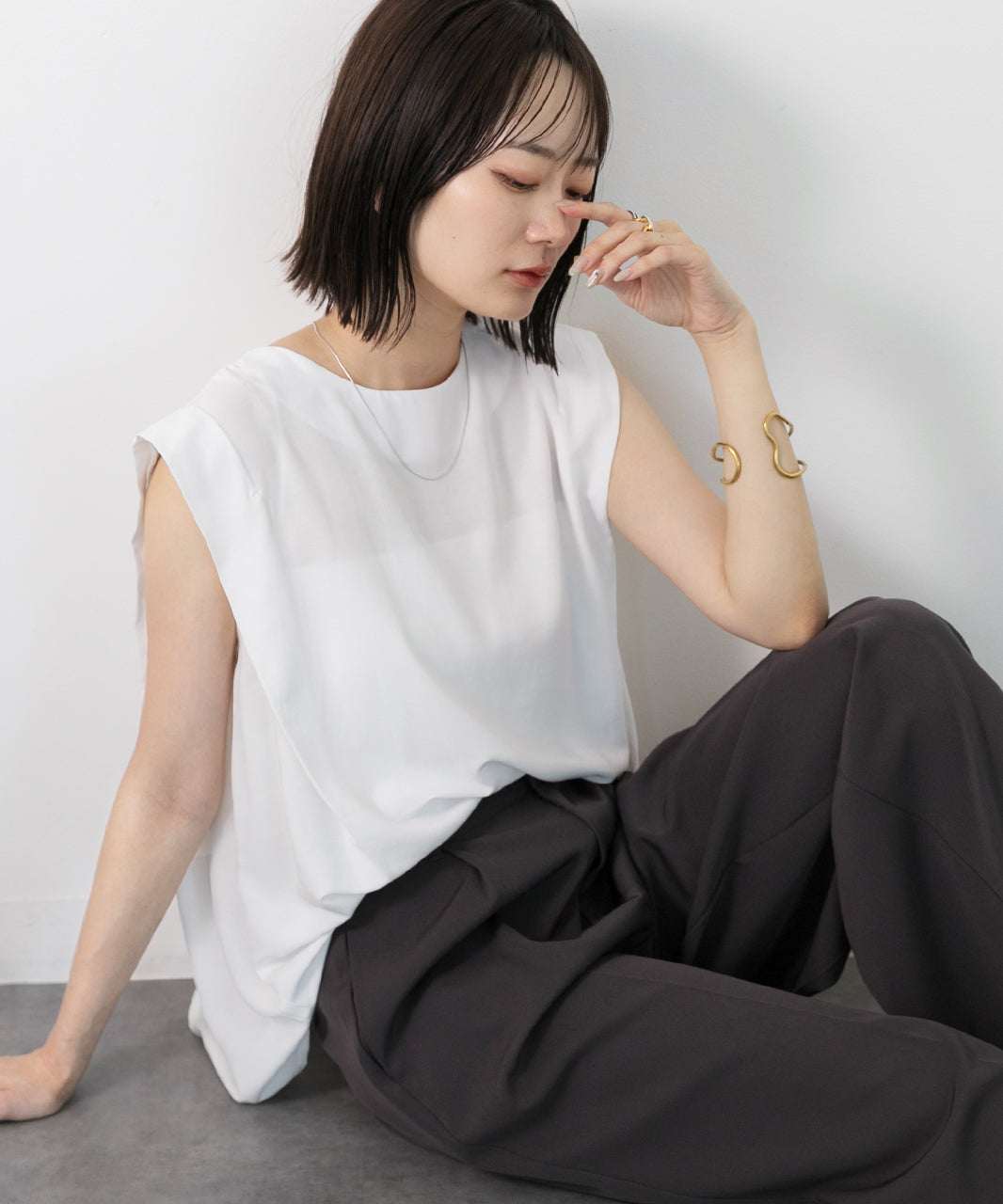 Adthie ad thie 【2024SS New Collection】 French Sleeve Blouse
