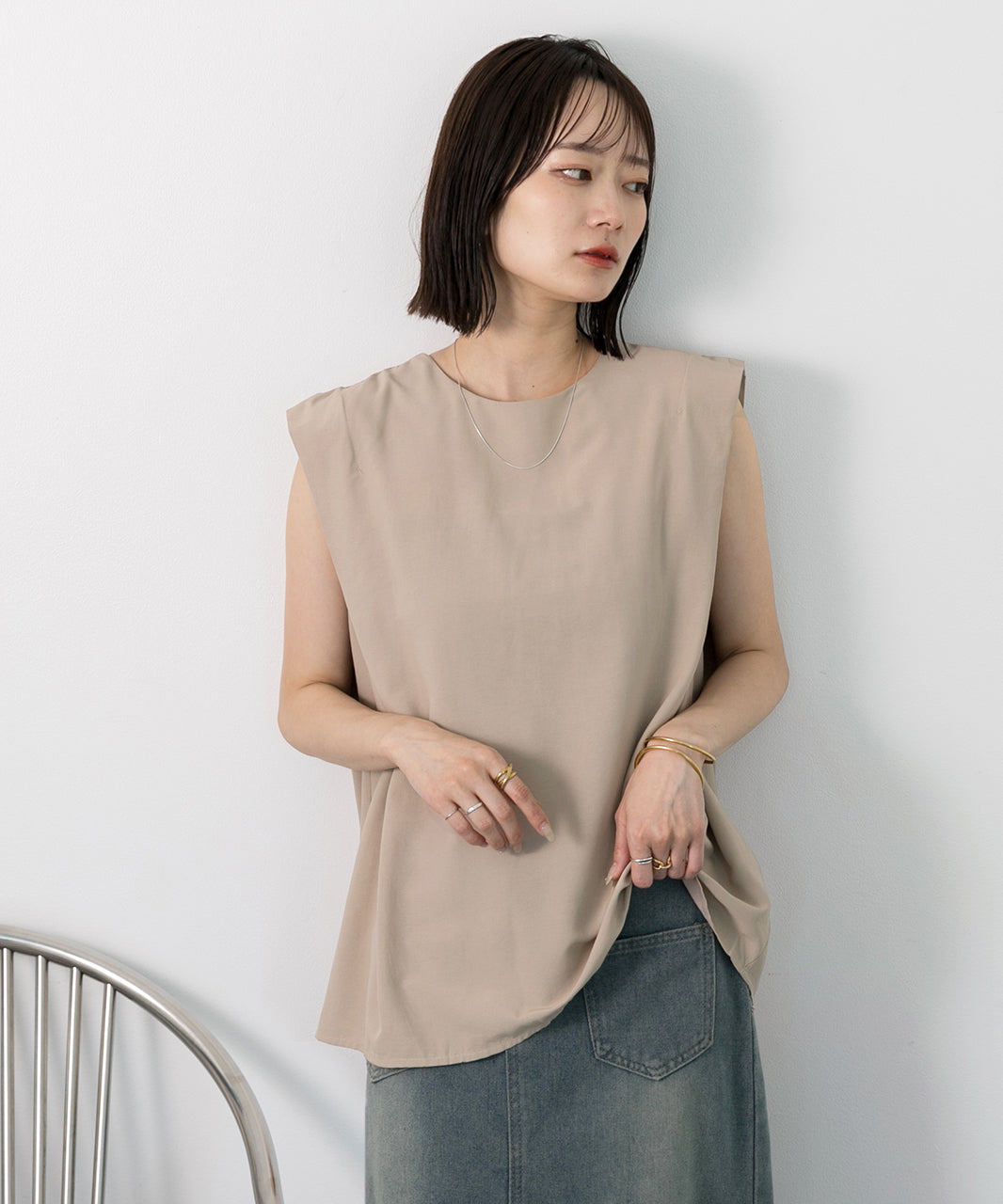 Adthie ad thie 【2024SS New Collection】 French Sleeve Blouse