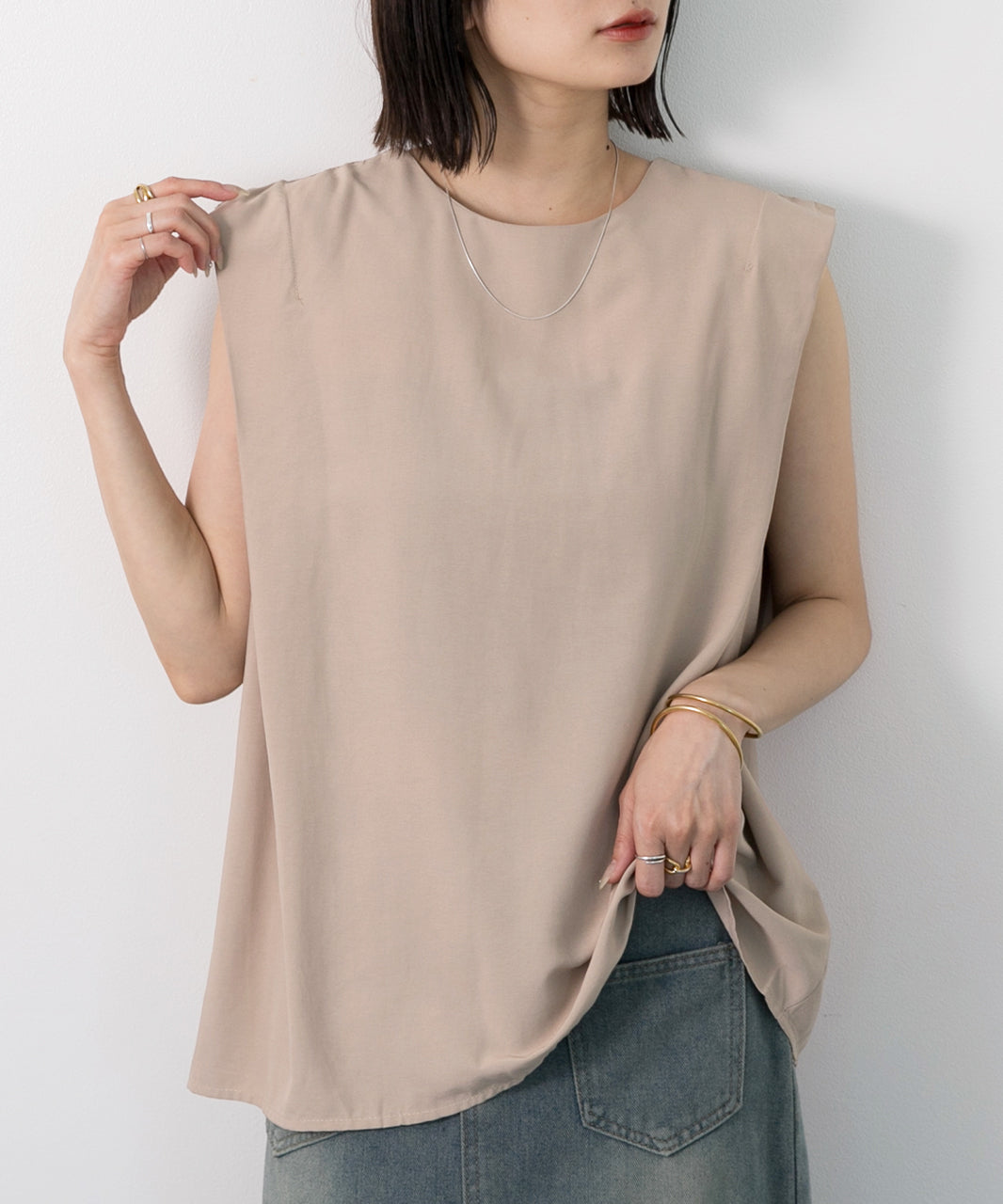 Adthie ad thie 【2024SS New Collection】 French Sleeve Blouse