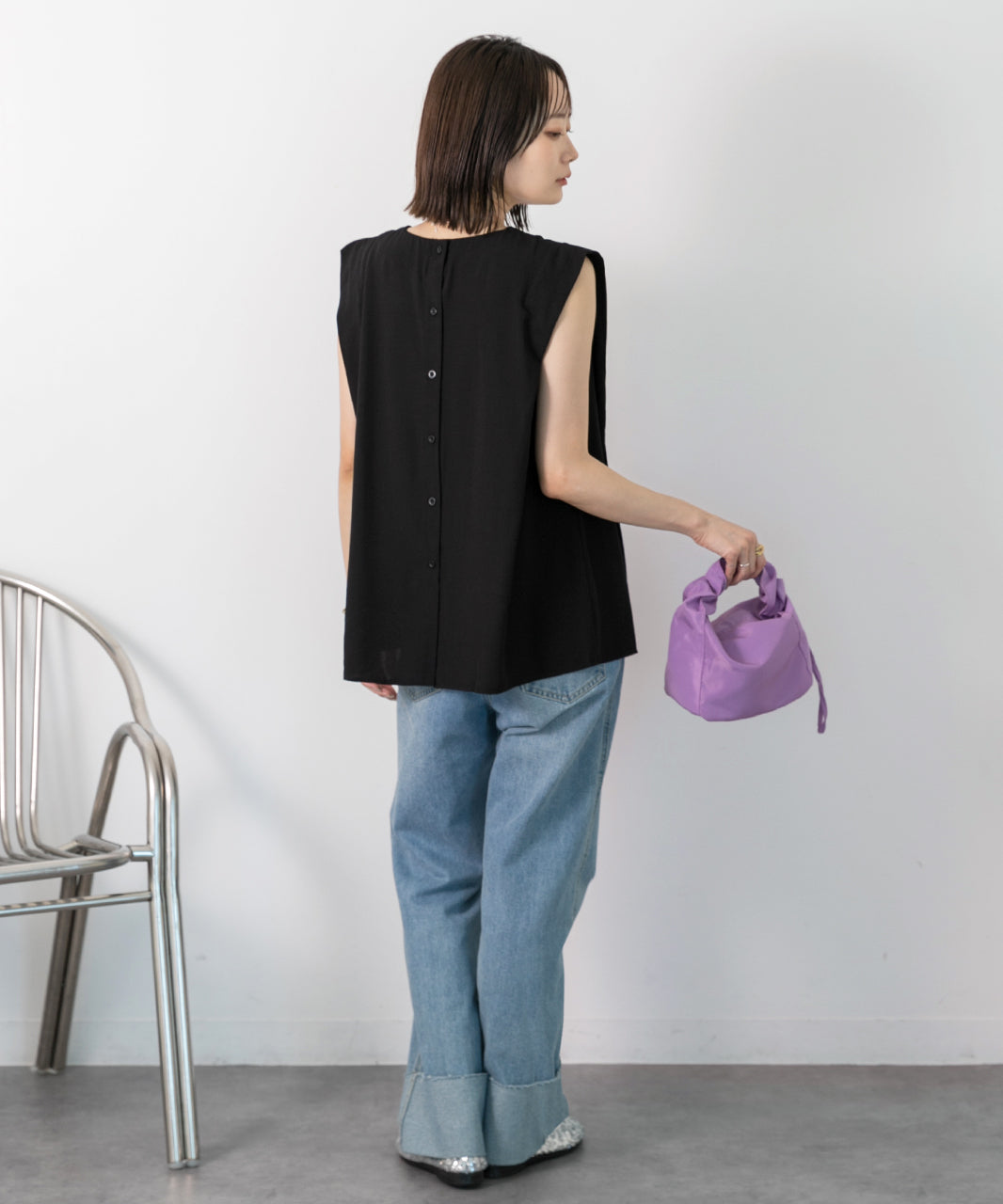 Adthie ad thie 【2024SS New Collection】 French Sleeve Blouse