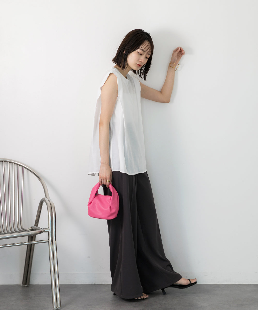 Adthie ad thie 【2024SS New Collection】 French Sleeve Blouse